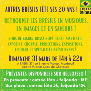 Autres Brésils fêtes ses 20 ans ! @ AERI
